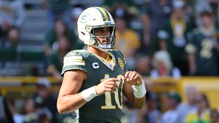 Green Bay Packers quarterback Jordan Love is a solid prop target in Week 6. Green Bay Packers quarterback Jordan Love is a solid prop target in Week 6.