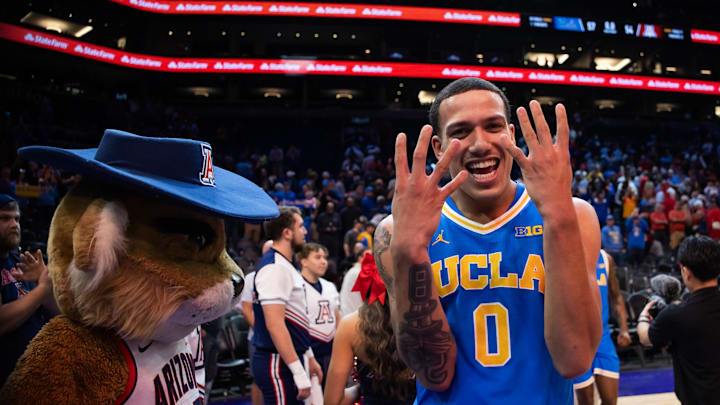  UCLA Bruins guard Kobe Johnson Mandatory Credit: Mark J. Rebilas-Imagn Images