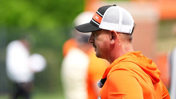 Oklahoma State head football coach Eric Morris. Oklahoma State head football coach Eric Morris.