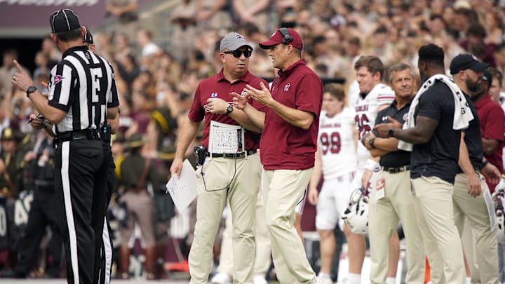South Carolina football coaches Shane Beamer and Pete Lembo
