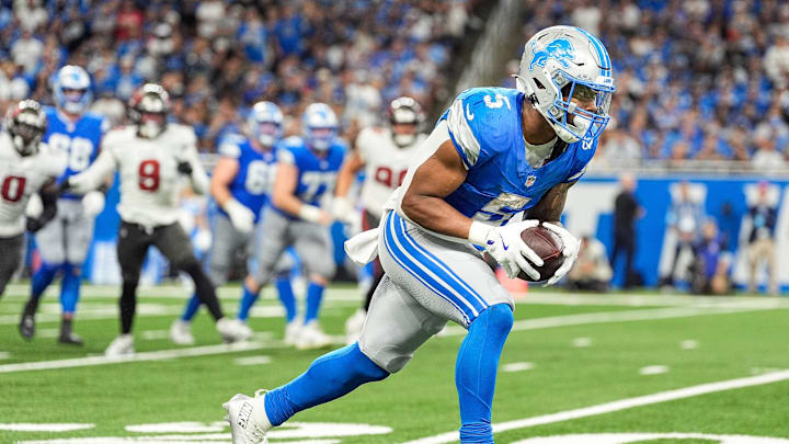 Detroit Lions running back David Montgomery (5).