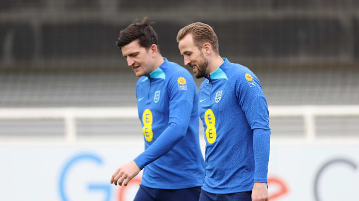 Harry Kane y Harry Maguire con la selección inglesa