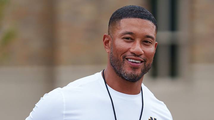 Head coach Marcus Freeman walks to a Notre Dame football practice at Irish Athletic Center on Thursday, Aug. 6, 2026, in South Bend. Head coach Marcus Freeman walks to a Notre Dame football practice at Irish Athletic Center on Thursday, Aug. 6, 2026, in South Bend.