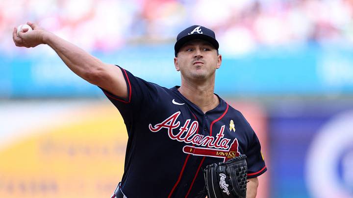 Philadelphia, Pennsylvania, USA; Atlanta Braves pitcher Tyler Mahle (54) throws a pitch against the Philadelphia Phillies during the first inning at Citizens Bank Park. Mandatory Credit: Bill Streicher-Imagn Images