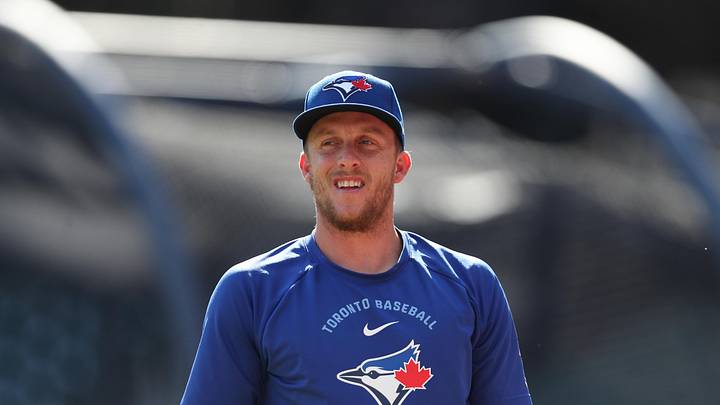 Jun 4, 2026; Cumberland, Georgia, USA; Toronto Blue Jays right fielder Myles Straw (3) on the field before a game against the Atlanta Braves at Truist Park. Mandatory Credit: Mady Mertens-Imagn Images