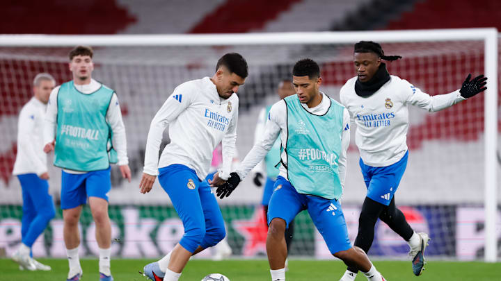 Real Madrid C.F. Training Session And Press Conference - UEFA Champions League 2025/26 League Phase