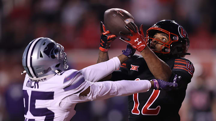 Utah Utes wide receiver Larry Simmons (12).