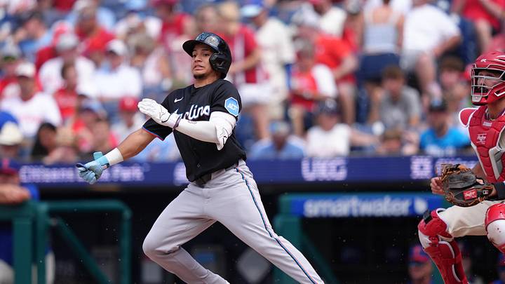 Miami Marlins infielder Javier Sanoja 