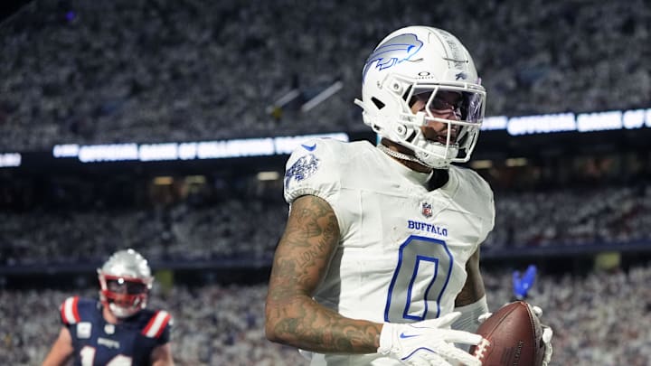 Bills wide receiver Keon Coleman was benched for the first series of the team's loss to the Patriots on Sunday.