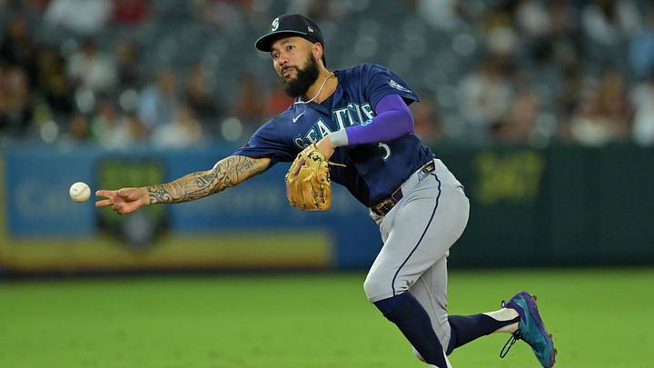 Sep 16, 2026; Anaheim, California, USA; Seattle Mariners shortstop J.P. Crawford (3) makes a play to first in the seventh inning against the Los Angeles Angels at Angel Stadium. Mandatory Credit: Jayne Kamin-Oncea-Imagn Images Sep 16, 2026; Anaheim, California, USA; Seattle Mariners shortstop J.P. Crawford (3) makes a play to first in the seventh inning against the Los Angeles Angels at Angel Stadium. Mandatory Credit: Jayne Kamin-Oncea-Imagn Images