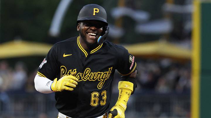 Sep 19, 2026; Pittsburgh, Pennsylvania, USA; Pittsburgh Pirates right fielder Ronny Simon (63) reacts as he circles the bases on a two run home run for his first career MLB home run against the Kansas City Royals during the second inning at PNC Park. Mandatory Credit: Charles LeClaire-Imagn Images Sep 19, 2026; Pittsburgh, Pennsylvania, USA; Pittsburgh Pirates right fielder Ronny Simon (63) reacts as he circles the bases on a two run home run for his first career MLB home run against the Kansas City Royals during the second inning at PNC Park. Mandatory Credit: Charles LeClaire-Imagn Images