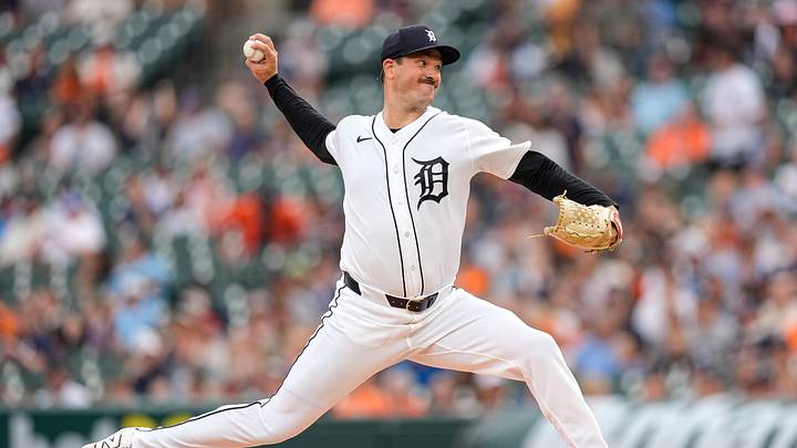 Detroit Tigers pitcher Drew Anderson throws.