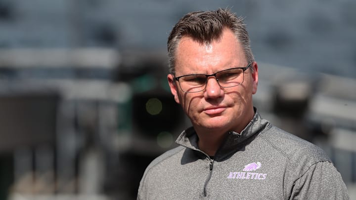 Jun 4, 2025; Pittsburgh, Pennsylvania, USA;  Pittsburgh Pirates general manager Ben Cherington looks on during batting practice before the game against the Houston Astros at PNC Park. Mandatory Credit: Charles LeClaire-Imagn Images