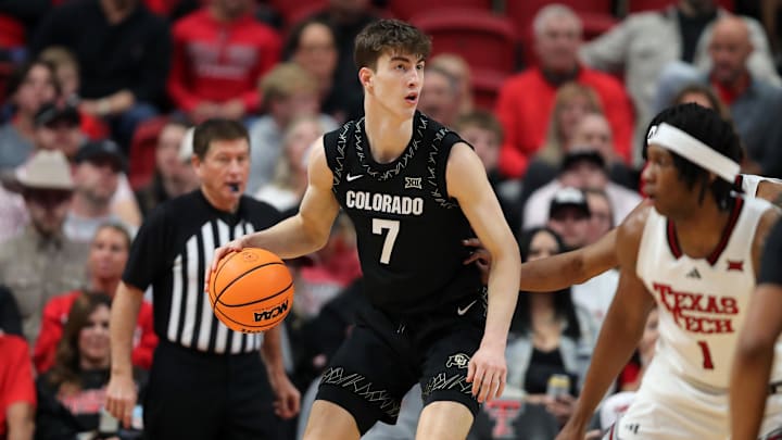 Feb 11, 2026; Lubbock, Texas, USA; Colorado Buffaloes forward Sebastian Rancik (7) works the ball against the Texas Tech Red Raiders in the first half at United Supermarkets Arena. Mandatory Credit: Michael C. Johnson-Imagn Images Feb 11, 2026; Lubbock, Texas, USA; Colorado Buffaloes forward Sebastian Rancik (7) works the ball against the Texas Tech Red Raiders in the first half at United Supermarkets Arena. Mandatory Credit: Michael C. Johnson-Imagn Images