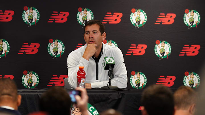 Oct 2, 2023; Boston, Celtics, USA; Boston Celtics president of basketball operations Brad Stevens