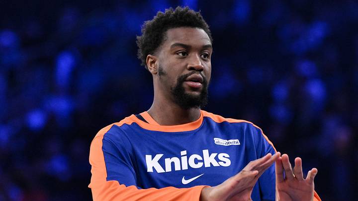 Knicks center Ariel Hukporti during a game in the regular season.