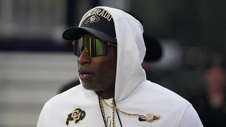 Sep 19, 2026; Evanston, Illinois, USA; Colorado Buffaloes head coach Deion Sanders takes the field with his team for warmups before the game against the Northwestern Wildcats at Northwestern Medicine Field at Martin Stadium. Mandatory Credit: David Banks-Imagn Images Sep 19, 2026; Evanston, Illinois, USA; Colorado Buffaloes head coach Deion Sanders takes the field with his team for warmups before the game against the Northwestern Wildcats at Northwestern Medicine Field at Martin Stadium. Mandatory Credit: David Banks-Imagn Images
