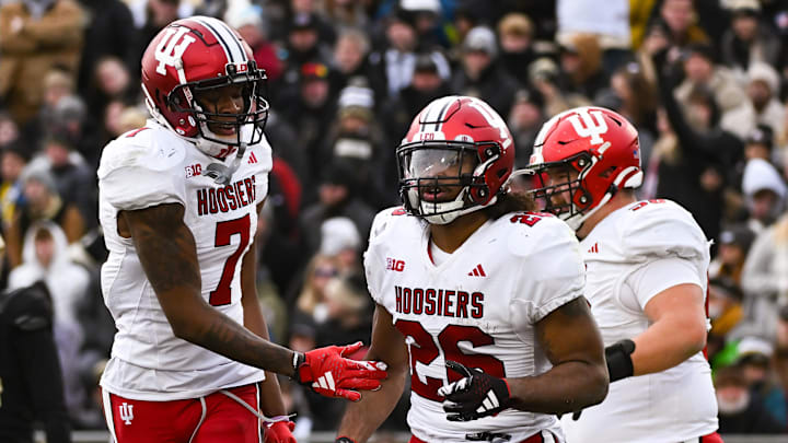 Nov 25, 2023; West Lafayette, Indiana, USA;  Indiana Hoosiers wide receiver E.J. Williams Jr. (7)