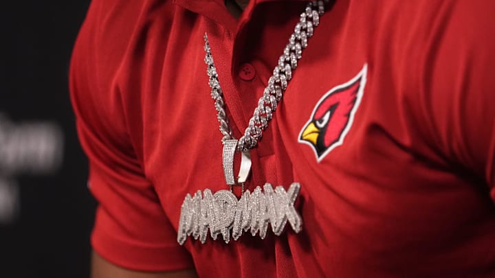 Rookie CB Max Melton, an Arizona Cardinals second round pick, speaks to the media at Cardinals