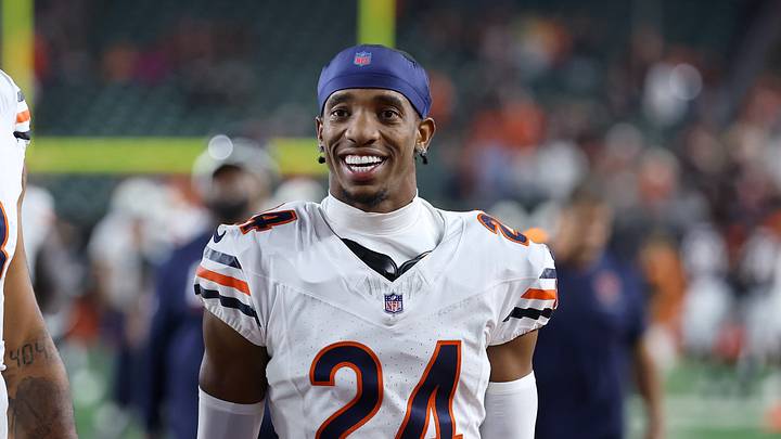 Aug 22, 2026; Cincinnati, Ohio, USA;  Chicago Bears cornerback Malik Muhammad (24) after a game against the Cincinnati Bengals at Paycor Stadium.  Mandatory Credit: Joseph Maiorana-Imagn Images