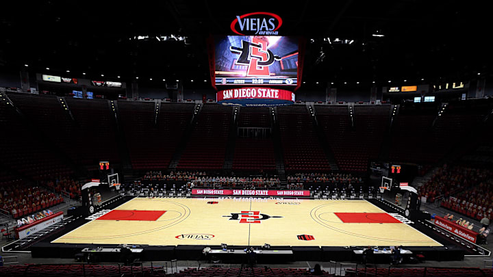 A general view of the interior of Viejas Arena. A general view of the interior of Viejas Arena.