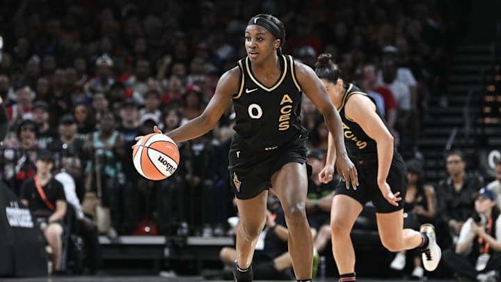 Las Vegas Aces guard Jackie Young.