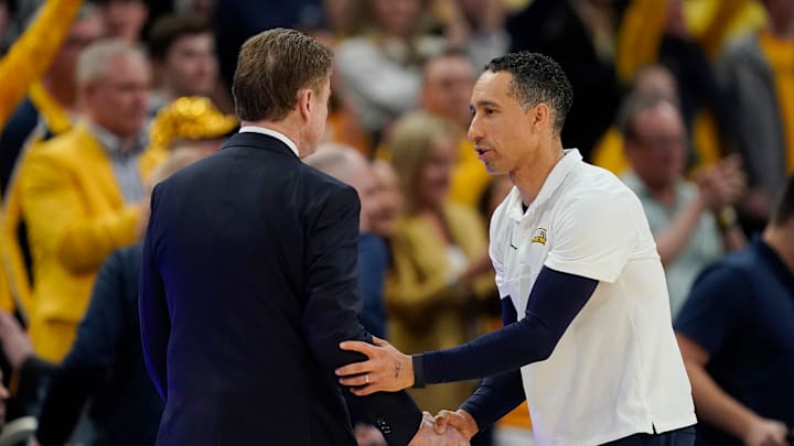 St. John's v Marquette; Rick Pitino and Shaka Smart after coaching a Big East basketball game