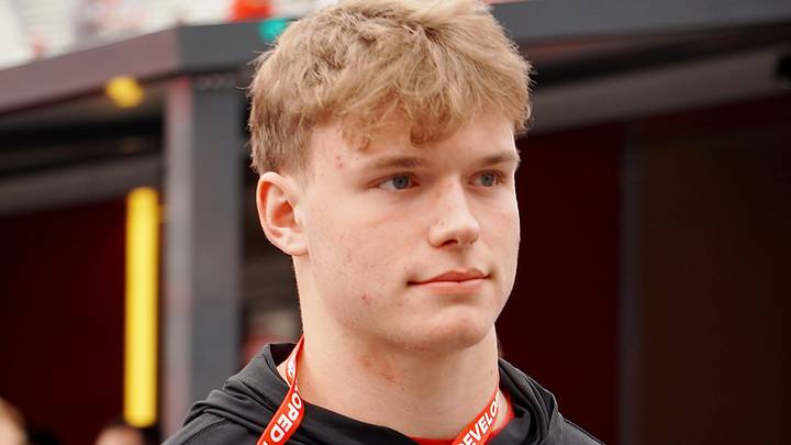 St. Ignatius linebacker James Conrad attends the Ohio State football team's game against Maryland at Ohio Stadium on Oct. 10, 2026. St. Ignatius linebacker James Conrad attends the Ohio State football team's game against Maryland at Ohio Stadium on Oct. 10, 2026.