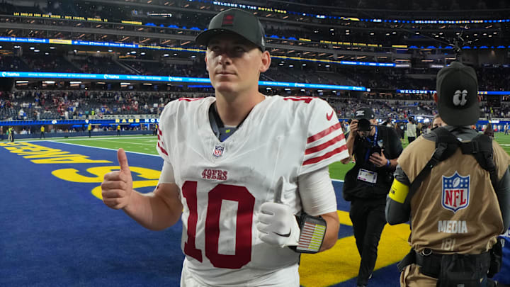 San Francisco 49ers quarterback Mac Jones is 3–0 as a starter in relief of the injured Brock Purdy.