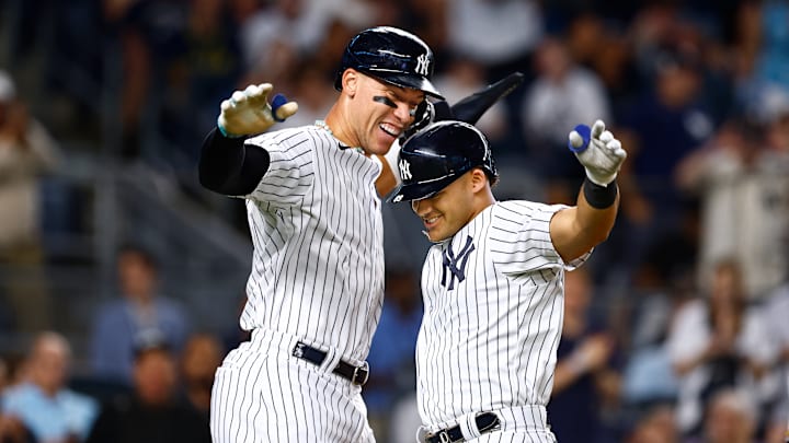 Aaron Judge and Jasson Dominguez | Milwaukee Brewers v New York Yankees
