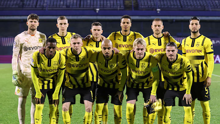 Borussia Dortmund ahead of their Champions League tie at Dinamo Zagreb in midweek
