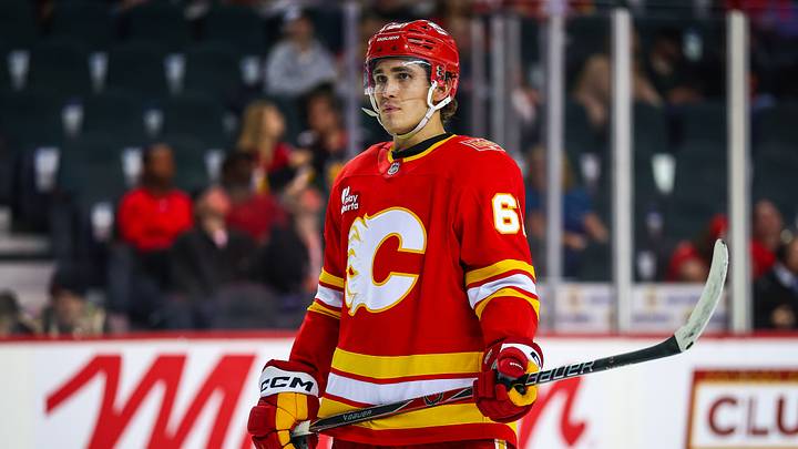 Aydar Suniev of the Calgary Flames