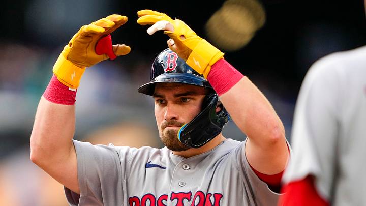 Boston Red Sox third baseman Caleb Durbin. Boston Red Sox third baseman Caleb Durbin.