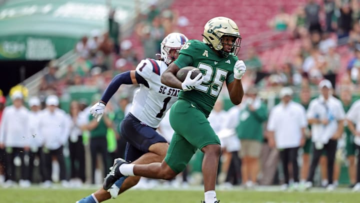 Redshirt freshman Nykahi Davenport has emerged as an explosive running back for the Bulls in the wake of Cartevious Norton's season-ending injury,