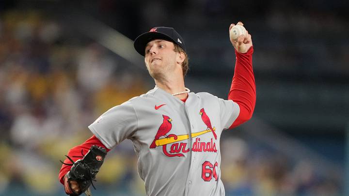 Sep 3, 2026; Los Angeles, California, USA; St. Louis Cardinals starting pitcher Quinn Mathews (60) throws a pitch against the Los Angeles Dodgers during the first inning at Dodger Stadium. Mandatory Credit: Kirby Lee-Imagn Images Sep 3, 2026; Los Angeles, California, USA; St. Louis Cardinals starting pitcher Quinn Mathews (60) throws a pitch against the Los Angeles Dodgers during the first inning at Dodger Stadium. Mandatory Credit: Kirby Lee-Imagn Images