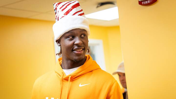 Incoming five-star quarterback Faizon Brandon at East Tennessee Children's Hospital in Knoxville on Dec. 19, 2025. Incoming five-star quarterback Faizon Brandon at East Tennessee Children's Hospital in Knoxville on Dec. 19, 2025.