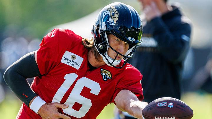 Aug 13, 2026; Metairie, LA, USA; Jacksonville Jaguars quarterback Trevor Lawrence (16) against the New Orleans Saints during a joint scrimmage during at Ochsner Sports Performance Center. Mandatory Credit: Stephen Lew-Imagn Images Aug 13, 2026; Metairie, LA, USA; Jacksonville Jaguars quarterback Trevor Lawrence (16) against the New Orleans Saints during a joint scrimmage during at Ochsner Sports Performance Center. Mandatory Credit: Stephen Lew-Imagn Images