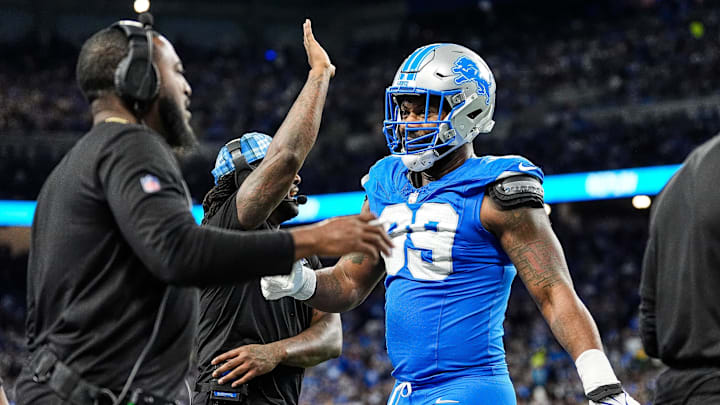 Detroit Lions defensive end Za'Darius Smith (99). Detroit Lions defensive end Za'Darius Smith (99).
