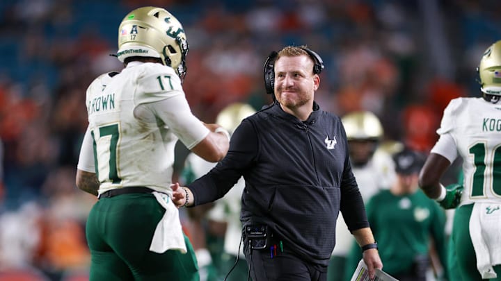 A healthy Byrum Brown is benefitting from USF's upgraded offensive line this season.