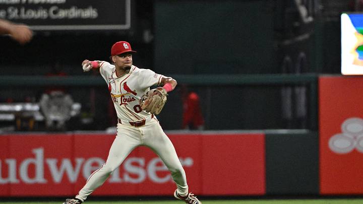 Sep 19, 2026; St. Louis, Missouri, USA; St. Louis Cardinals shortstop Masyn Winn (0) throws to first for an out against Washington Nationals shortstop CJ Abrams (5) during the fifth inning at Busch Stadium. Mandatory Credit: Jeff Le-Imagn Images Sep 19, 2026; St. Louis, Missouri, USA; St. Louis Cardinals shortstop Masyn Winn (0) throws to first for an out against Washington Nationals shortstop CJ Abrams (5) during the fifth inning at Busch Stadium. Mandatory Credit: Jeff Le-Imagn Images