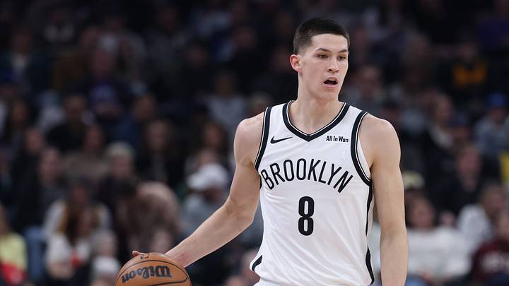 Jan 30, 2026; Salt Lake City, Utah, USA; Brooklyn Nets guard Egor Demin (8) dribbles against the Utah Jazz during the first half at Delta Center. Mandatory Credit: Rob Gray-Imagn Images Jan 30, 2026; Salt Lake City, Utah, USA; Brooklyn Nets guard Egor Demin (8) dribbles against the Utah Jazz during the first half at Delta Center. Mandatory Credit: Rob Gray-Imagn Images