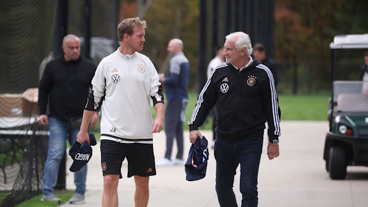 Auf einer Wellenlänge: Julian Nagelsmann und Rudi Völler Auf einer Wellenlänge: Julian Nagelsmann und Rudi Völler
