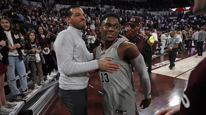 Feb 21, 2024; Starkville, Mississippi, USA; Mississippi State Bulldogs guard Josh Hubbard (13)