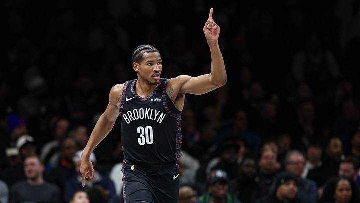 Mar 20, 2026; Brooklyn, New York, USA; Brooklyn Nets guard Ochai Agbaji (30) runs up court after a basket against the New York Knicks during the first half at Barclays Center. Mandatory Credit: Vincent Carchietta-Imagn Images Mar 20, 2026; Brooklyn, New York, USA; Brooklyn Nets guard Ochai Agbaji (30) runs up court after a basket against the New York Knicks during the first half at Barclays Center. Mandatory Credit: Vincent Carchietta-Imagn Images