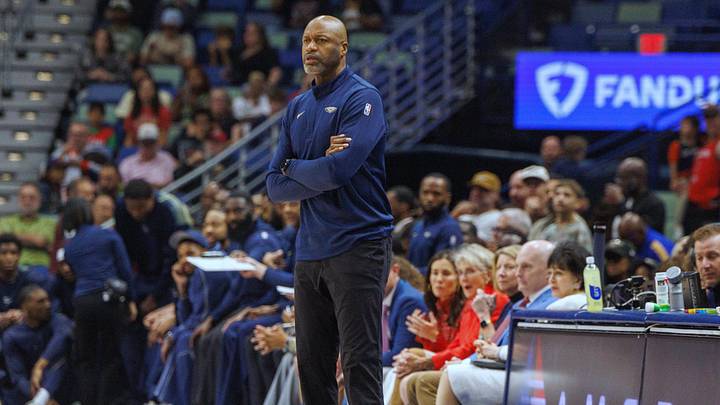Oct 16, 2026; New Orleans, Louisiana, USA; New Orleans Pelicans head coach Jamahl Mosley reacts to a play against Washington Wizards during the first half at Smoothie King Center. Mandatory Credit: Stephen Lew-Imagn Images Oct 16, 2026; New Orleans, Louisiana, USA; New Orleans Pelicans head coach Jamahl Mosley reacts to a play against Washington Wizards during the first half at Smoothie King Center. Mandatory Credit: Stephen Lew-Imagn Images