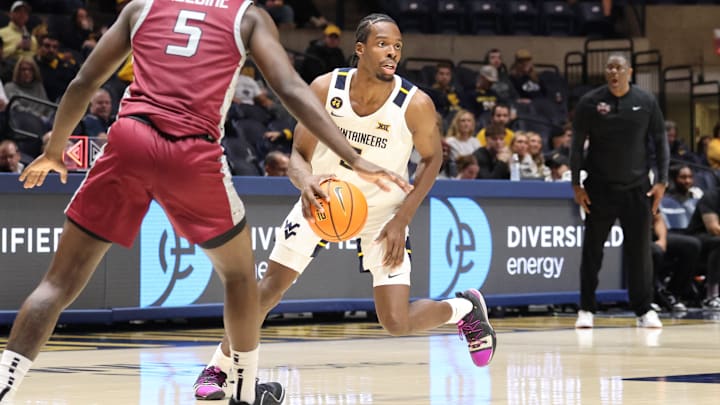West Virginia University guard Toby Okani. West Virginia University guard Toby Okani.