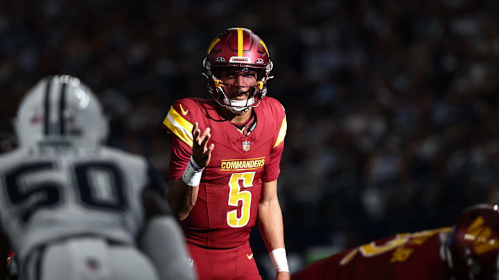 Washington Commanders quarterback Jayden Daniels.