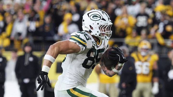 Green Bay Packers tight end Tucker Kraft is a solid prop target on Thursday. Green Bay Packers tight end Tucker Kraft is a solid prop target on Thursday.