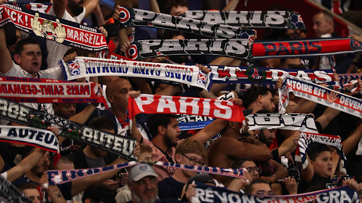 Les supporters parisiens lors du match de Ligue des champions face à l'Atalanta.
