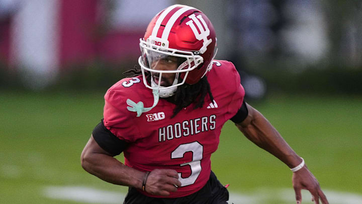 Indiana Hoosiers wide receiver Omar Cooper Jr. (3) rushes up the field